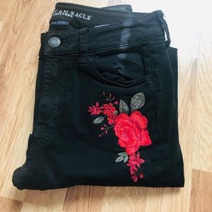 AE floral jeggings